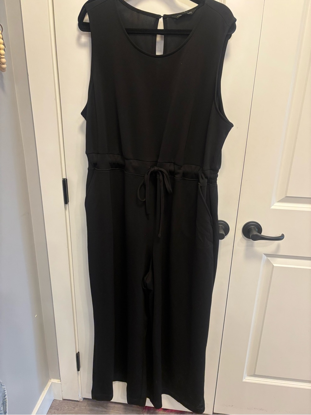 Lane Bryant Black Wide-Leg Sleeveless Jumpsuit 3x